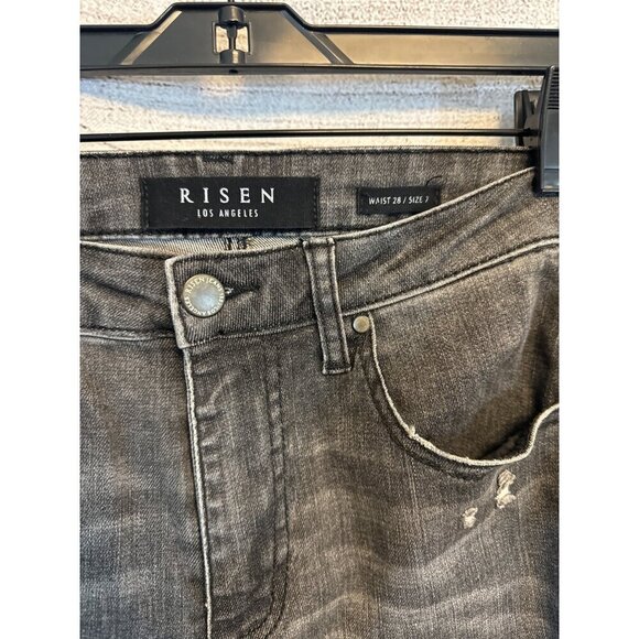 Risen Distressed Skinny Jeans Size 7/28 - Picture 2 of 4